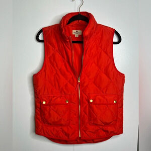Woolrich - Bright Red Quilted Winter down- filled Vest w/ pockets - Size Medium